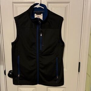The Black Dog Men's Black and Blue Vest